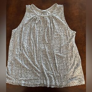 H&M Speckled Highneck Sleeveless Viscose Top Size Medium